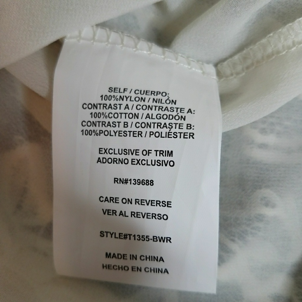 Taylor & Sage Lace Ivory Blouse sz Lg - Picture 6 of 8